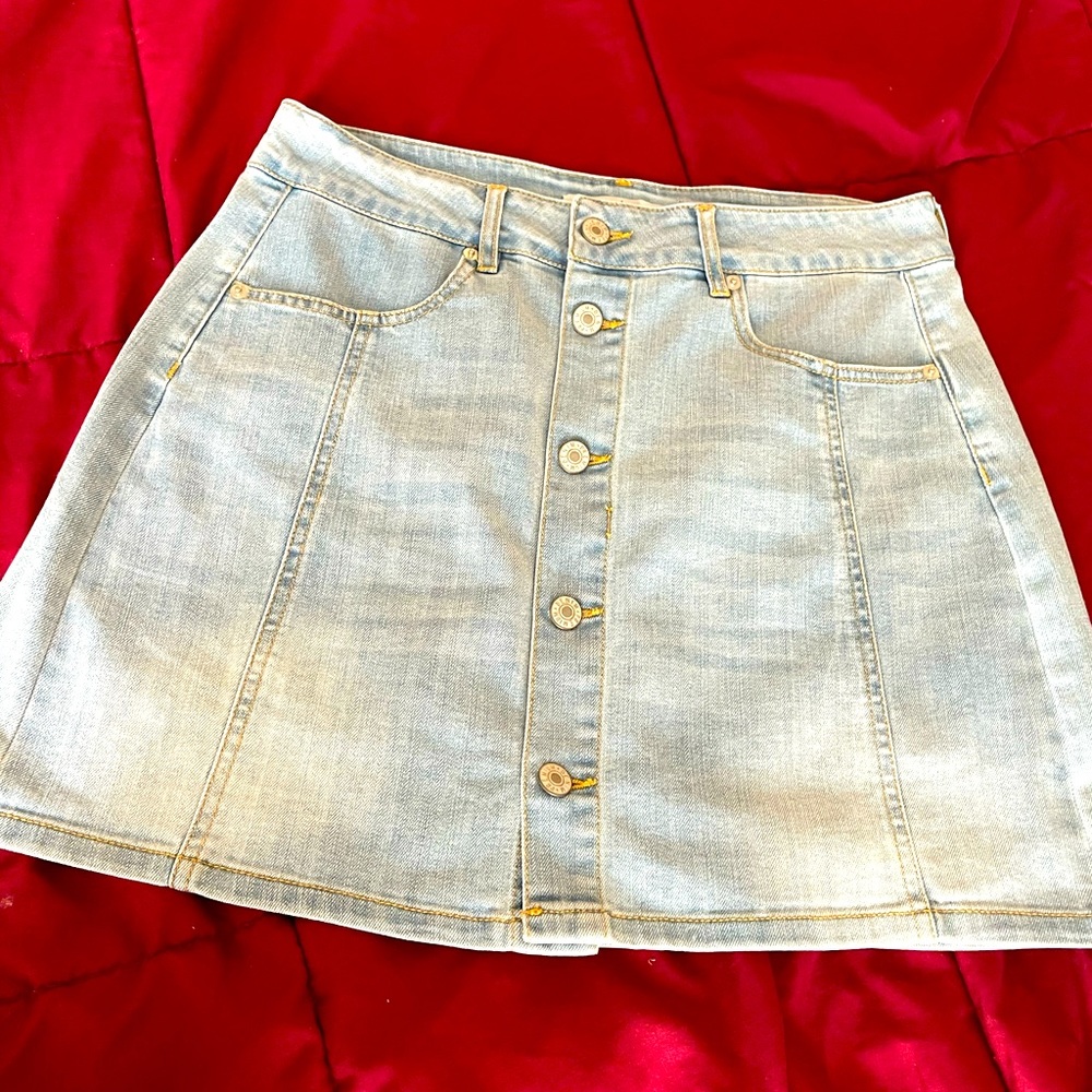 Light denim skirt